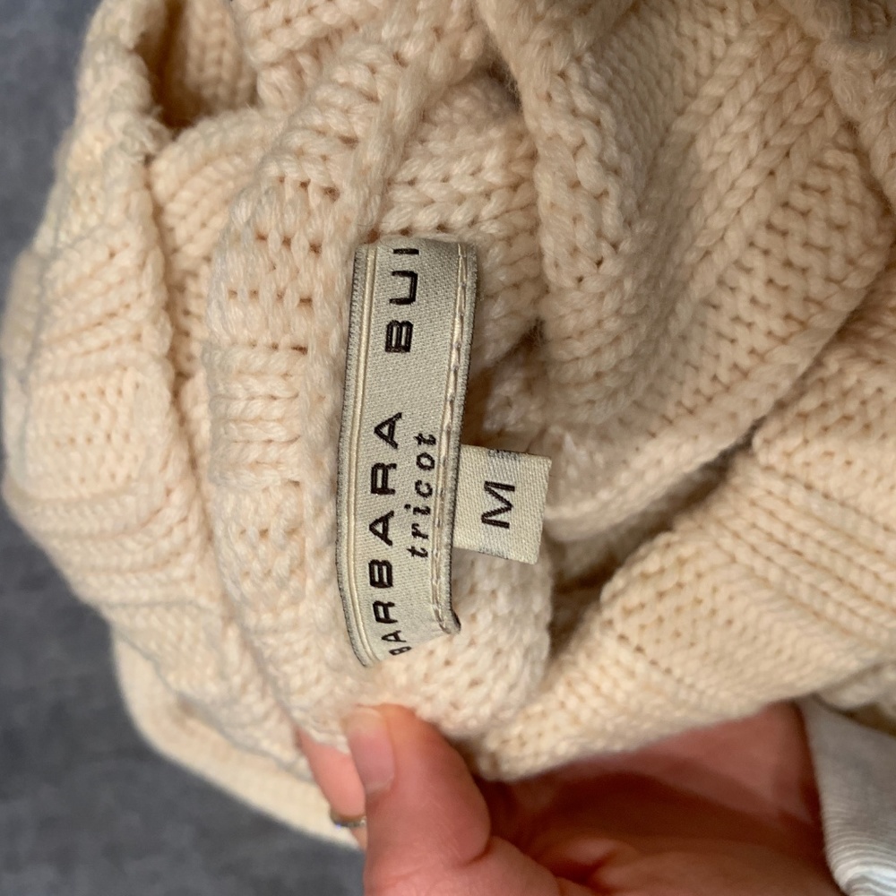 Cream Wool Sweater with Side Zip Detailing - Picture 2 of 3